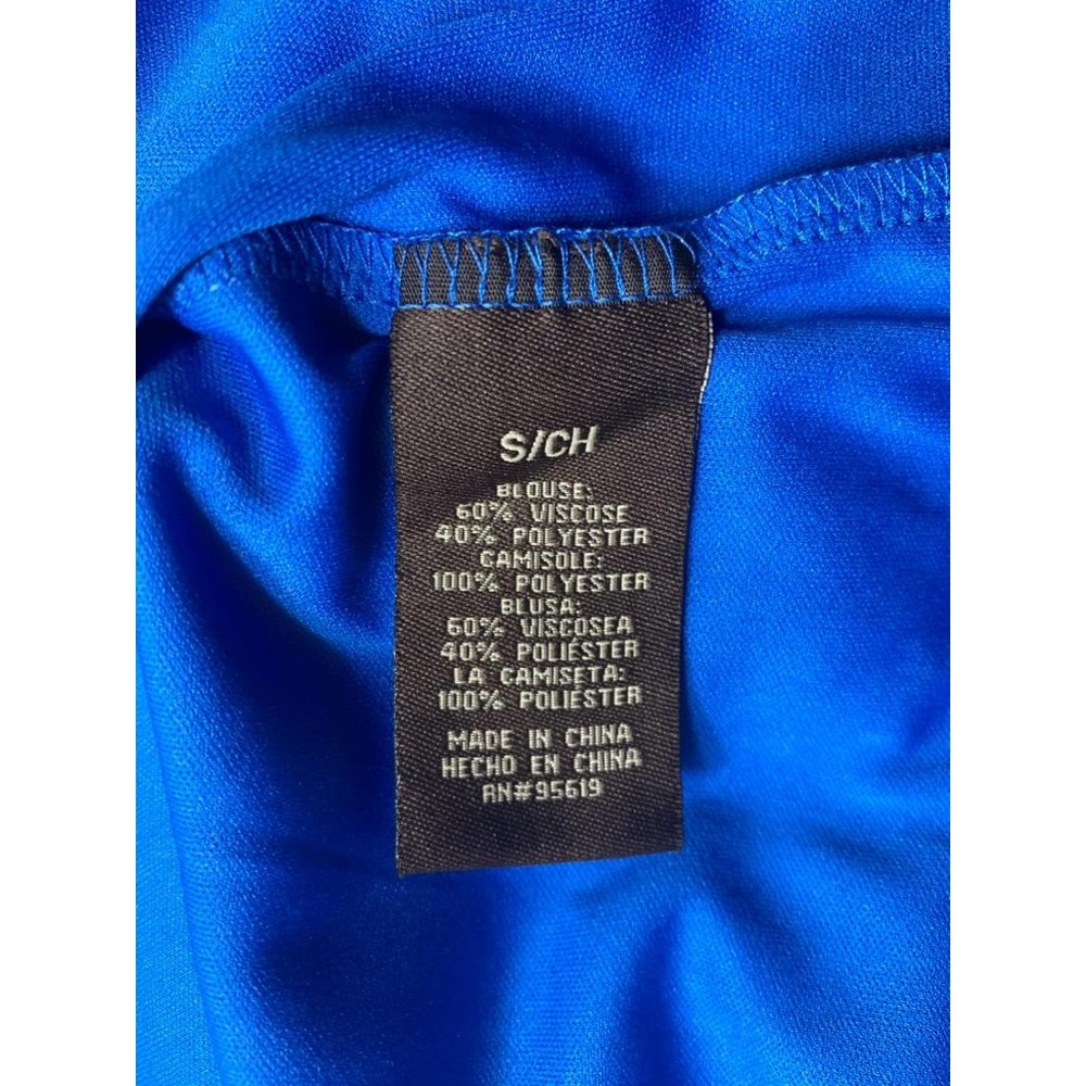 New with Tags Fever Ladies Sleeveless Tunic Top Layered Size Small Cobalt Blue - Picture 10 of 10